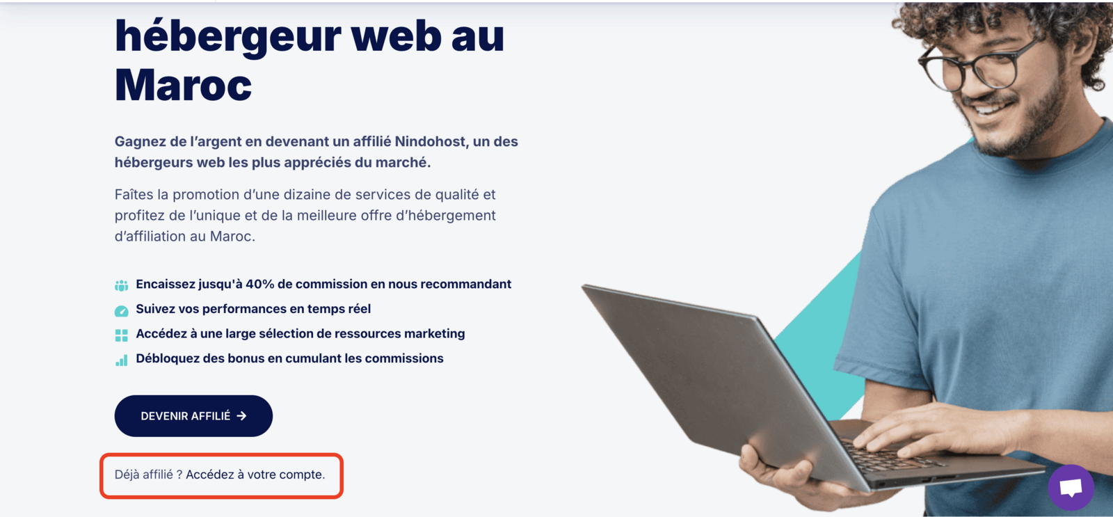 Lien vers la page de connexion
